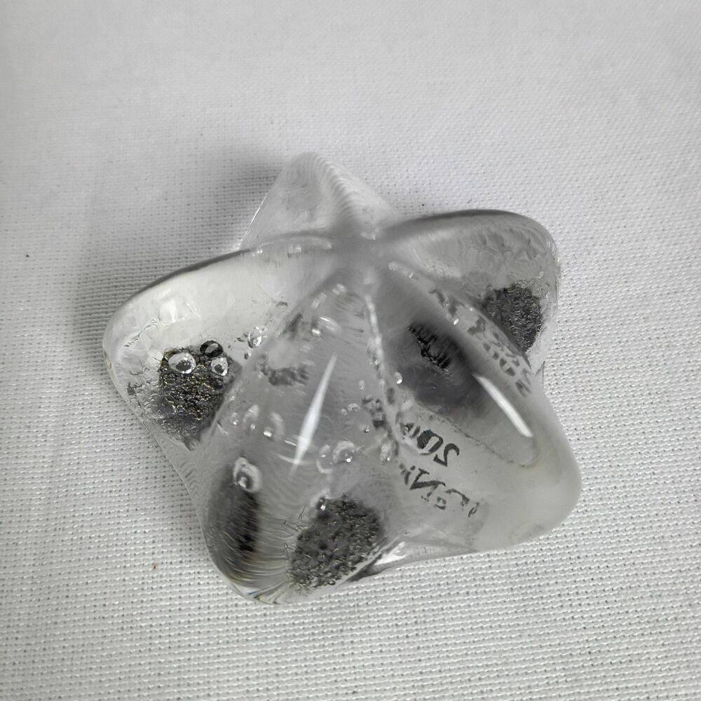 Ignis Glass Studio Art Glass Starfish Paperweight Hand Blown 2" X 1"